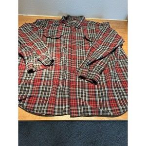 Carhartt Long Sleeve Button Down Relaxed Fit Plaid Shirt Men’s Size 2XL